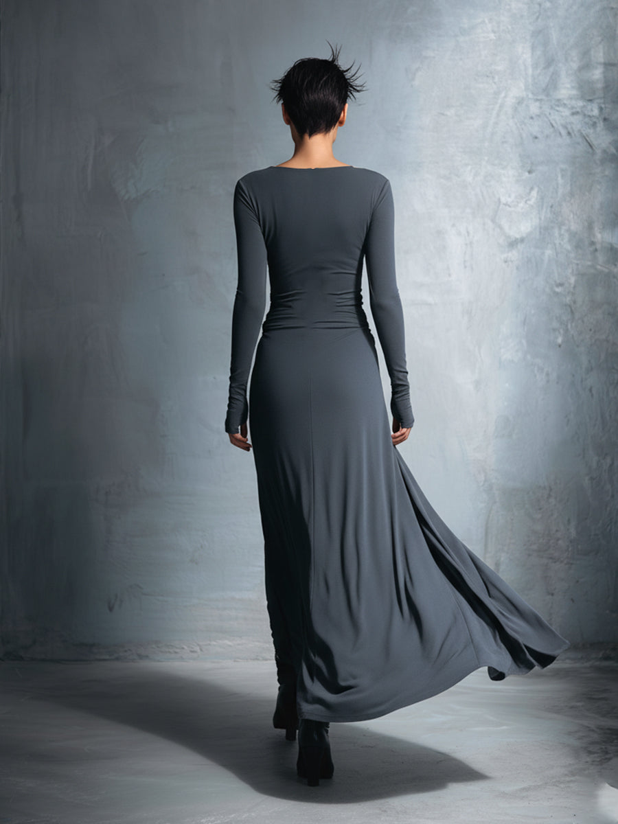 Naomie | Maxi Vestido con Nudo Lateral