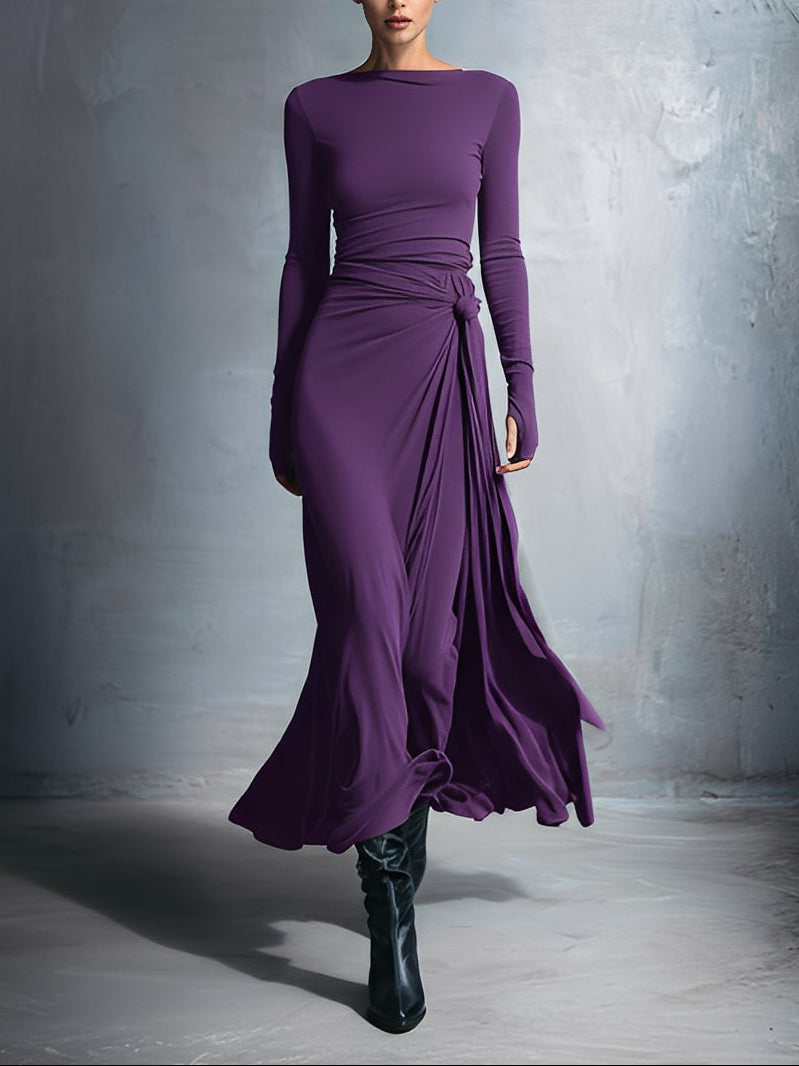 Naomie | Maxi Vestido con Nudo Lateral
