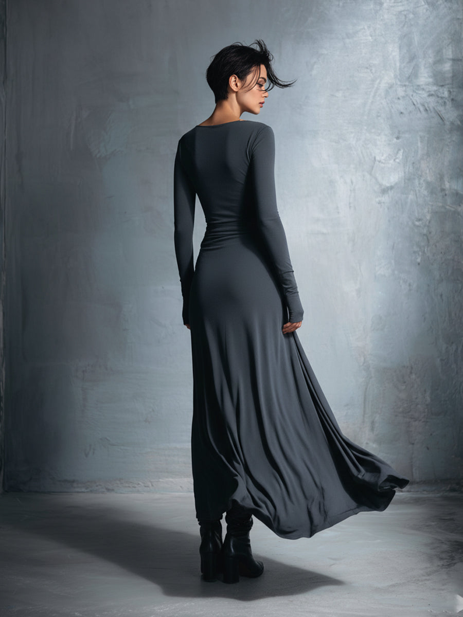 Naomie | Maxi Vestido con Nudo Lateral