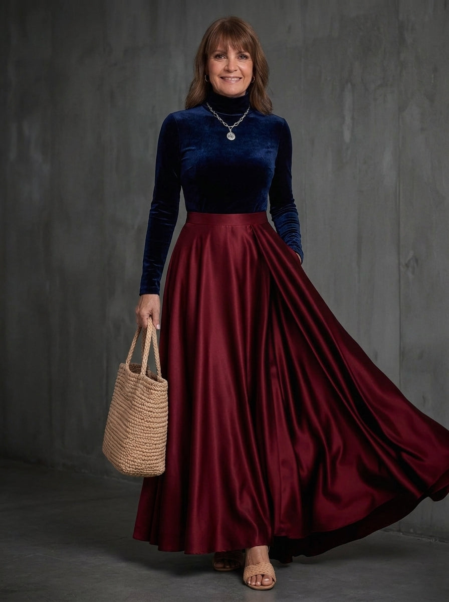 Lucrèce | Vestido Largo Bicolor
