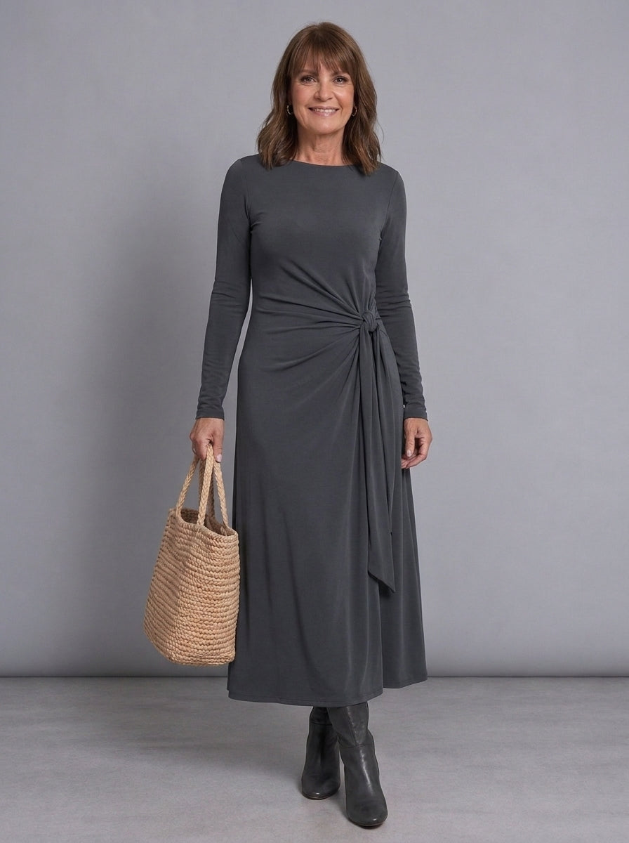 Naomie | Maxi Vestido con Nudo Lateral