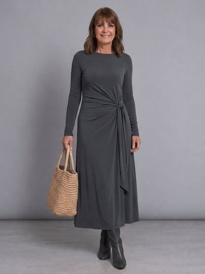 Naomie | Maxi Vestido con Nudo Lateral