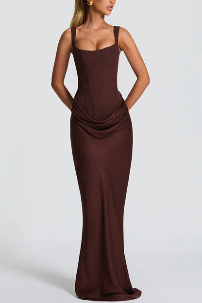 Éléonore | Maxi Vestido de Cuello Cuadrado