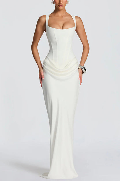 Éléonore | Maxi Vestido de Cuello Cuadrado