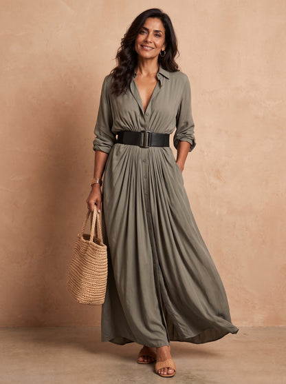 Zéphyrine | Vestido Largo Plisado