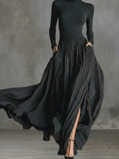 Rachel | Maxi Vestido de Cintura Alta