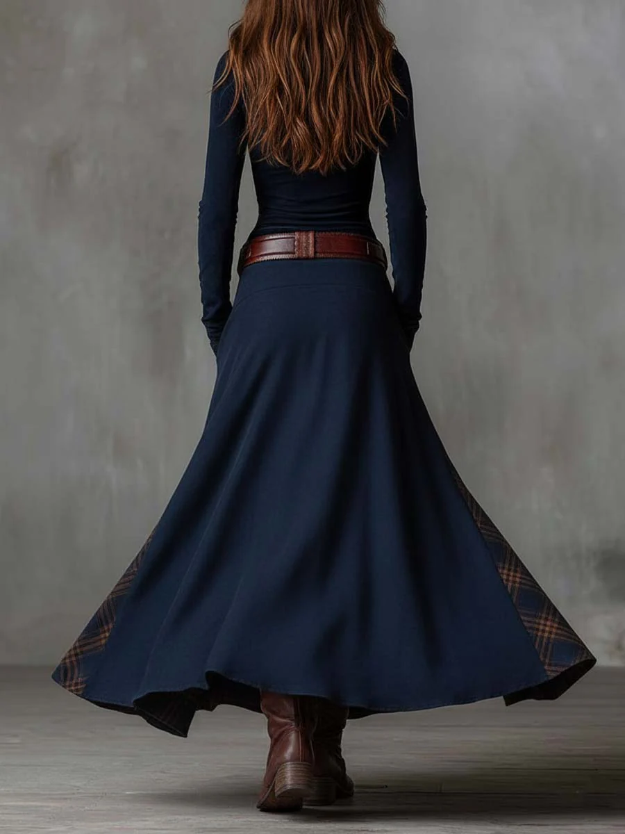 Élise | Maxi Vestido de Ante con Cinturón