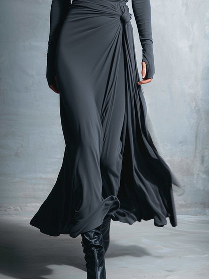 Naomie | Maxi Vestido con Nudo Lateral