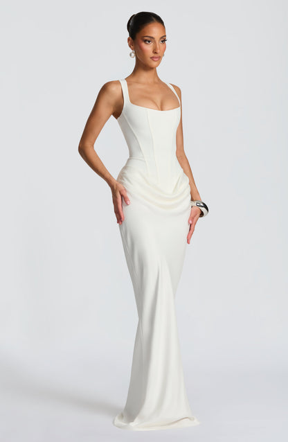 Éléonore | Maxi Vestido de Cuello Cuadrado