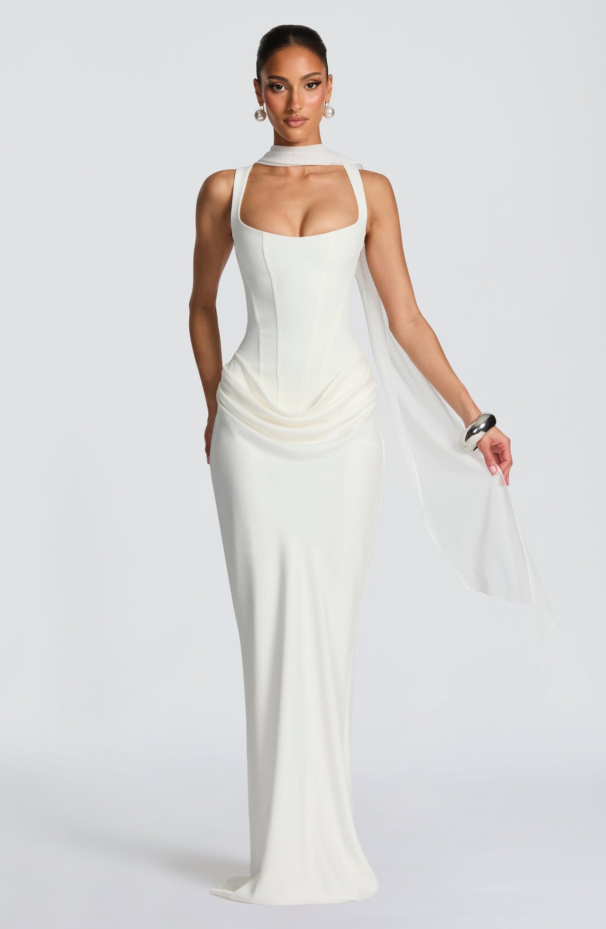 Éléonore | Maxi Vestido de Cuello Cuadrado
