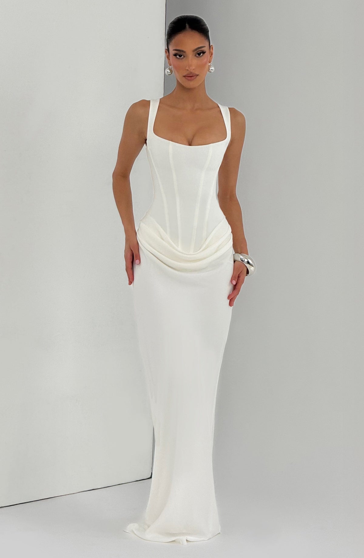 Éléonore | Maxi Vestido de Cuello Cuadrado
