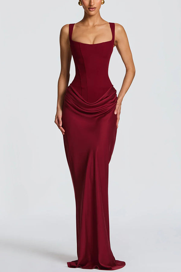 Éléonore | Maxi Vestido de Cuello Cuadrado