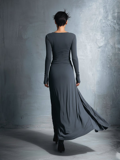 Naomie | Maxi Vestido con Nudo Lateral